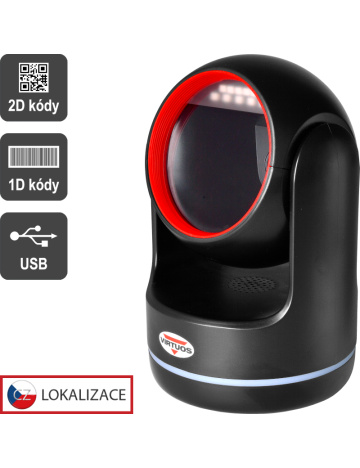 Scanner VIRTUOS HT-861A, CCD 2D, stacionární, USB, černý