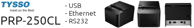 TYSSO PRP-250CL, RS232/USB/Ethernet(LAN), černá (OKPRINT 250CL)