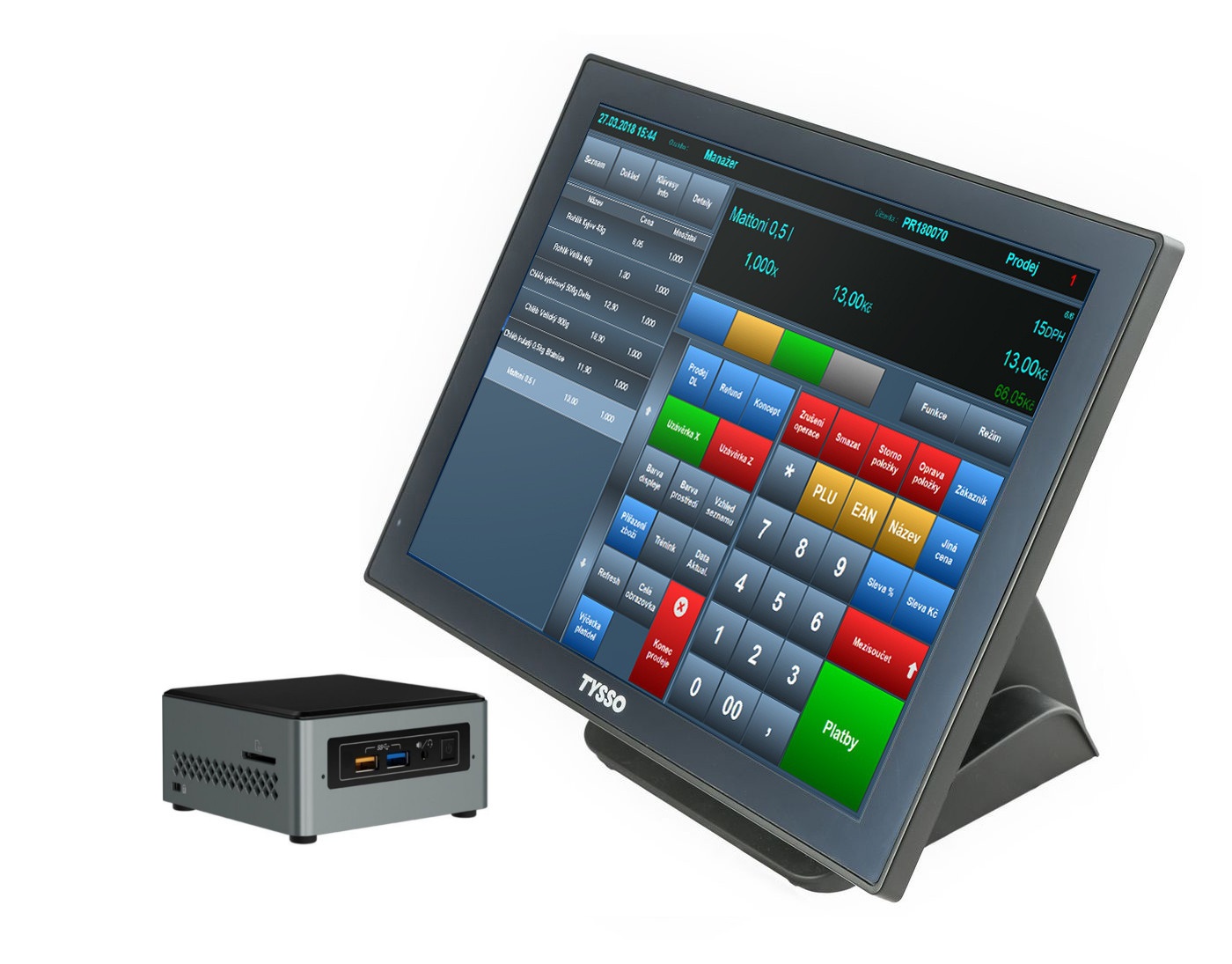 Dotykov Pokladna PPD 1000 A Intel NUC J5005 Solitea A s 